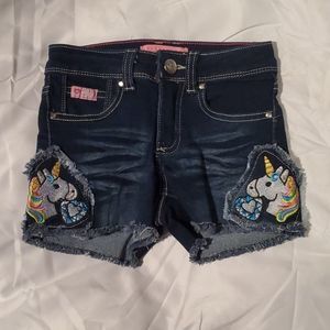 NEW Cutie Patootie Unicorn Jean Shorts Size 4